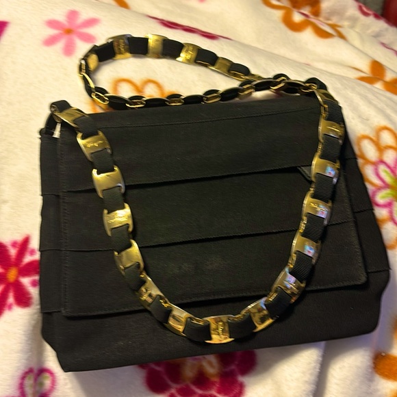 Salvatore Ferragamo Handbags - Authentic Salvatore Ferragamo Crossbody Black Canvas Bag